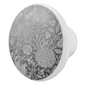 シルバー、ウィリアム・モリス、再設計、フローラ、パターン、vi セラミックノブ (右)