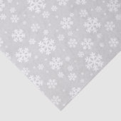 シルバー ウィンター パターンの白い雪の結晶 薄葉紙 (詳細)