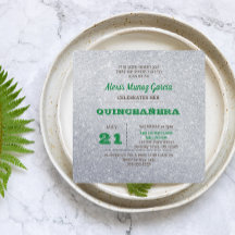 シルバー&エメラルドグリーンスパークリーキンセニェラ