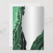 シルバー・エメラルド・グリーン・アゲート・サプライズ30歳の誕生日 招待状 (裏面)