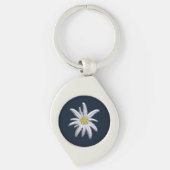 シルバー・エーデルワイス キーホルダー (正面)