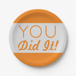 シルバー&オレンジ卒業した ペーパープレート