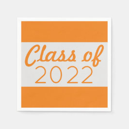 シルバー&オレンジ学年卒業 スタンダードカクテルナプキン