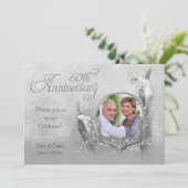 シルバー カラー リリー 60周年 結婚記念日 招待状 (スタンド正面)