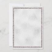 シルバー クリスマス サンタ & ルドルフの赤い鼻のトナカイ 招待状 (裏面)