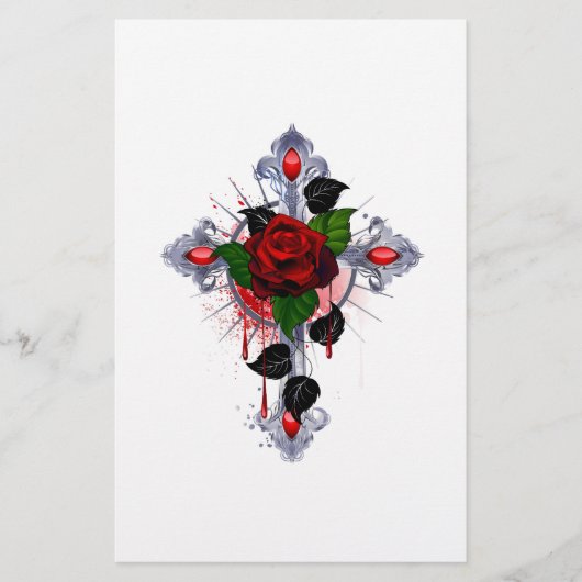 シルバー・クロスと赤いバラ チラシ (正面)