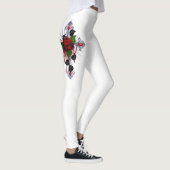 シルバー・クロスと赤いバラ レギンス (右)