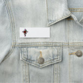 シルバー・クロスと赤いバラ 名札 (インサイチュ)