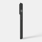 💿 シルバー・クロームに流れるメタリック＋カスタムネームデザイン iPhoneケース (左側面)