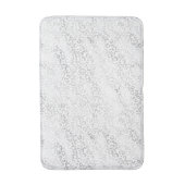 シルバー・グラム・レオパード・プリント バスマット (正面縦)