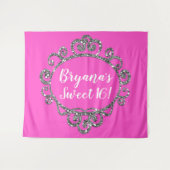 シルバー グリッター どんな色の バースデーパーティー 背景 タペストリー (正面(横))