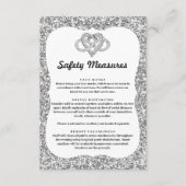 シルバー グリッター インフィニティ ハート 安全対策 エンクロージャーカード (正面)