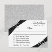 シルバー・グリッター・エンクロージャー・カード 出欠カード (正面/裏面)