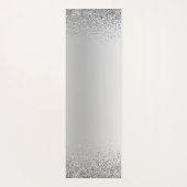 シルバー グリッター スパークル メタル モノグラム ネーム ヨガマット (裏面)