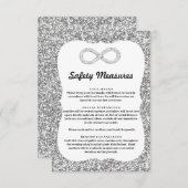 シルバー グリッター ダイヤモンド インフィニティ 安全対策 エンクロージャーカード (正面/裏面)