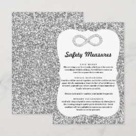 シルバー グリッター ダイヤモンド インフィニティ 安全対策 エンクロージャーカード