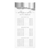 シルバー グリッター ダイヤモンド グラム サービス 価格 ラックカード (正面)