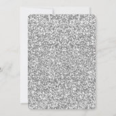 シルバー グリッター ダイヤモンド ハートのブライズメイド カード (裏面)