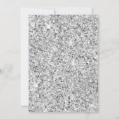 シルバー グリッター ドレス ブライダル シャワー 招待状 (裏面)