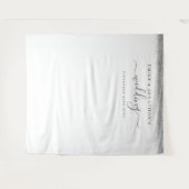 シルバー グリッター ネームズ ウェディング フォト 背景 タペストリー (正面(横))