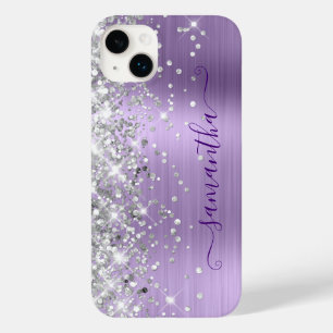 シルバー グリッター パステル ラベンダー ギャルリーシグネチャー Case-Mate iPhone 14 PLUSケース