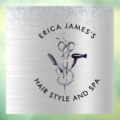 シルバー グリッター ビューティー サロン ウィンドウサイン (シート3)