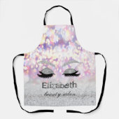 シルバー グリッター フェイク ラッシュ, レインボー ボケ エプロン (正面)