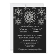 シルバー グリッター LOOK 雪の結晶 ウェディング 招待