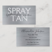 シルバー – グレーブラシ仕上げメタルスプレータン 名刺 (正面/裏面)