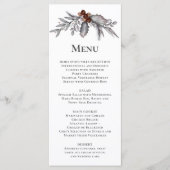 シルバー、グレー、さびた茶色の冬の植物学結婚院 メニュー (正面)