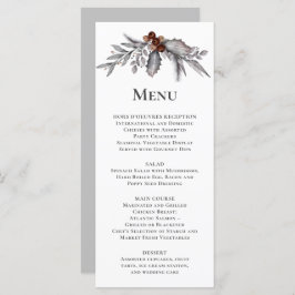 シルバー、グレー、さびた茶色の冬の植物学結婚院 メニュー