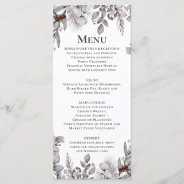 シルバー、グレー、さび茶色の鳥の冬の植物私 メニュー