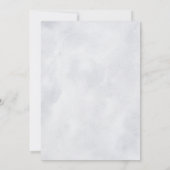 シルバー グレー アイボリー フローラル ウィンター ラスティック ウェディング セーブ セーブザデート (裏面)