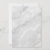 シルバー グレー ホワイト アゲート 初めての聖体拝領 女の子 招待状 (裏面)