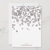 シルバー・コンフェッティ・グリッタースタイル 25周年記念 招待状 (裏面)
