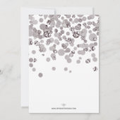 シルバー・コンフェッティ・グリッター風 60周年記念 招待状 (裏面)