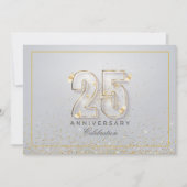 シルバー＆ゴールド25周年記念のお祝い 招待状 (正面)