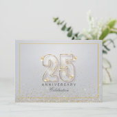 シルバー＆ゴールド25周年記念のお祝い 招待状 (スタンド正面)