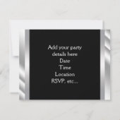 シルバー ゴールド ブラック キンセニエラ 招待状 (裏面)