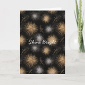 シルバー ゴールド ブラック クリスマス お祝い カード (正面)