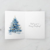 シルバー ゴールド ブルー クリスマスツリー カード (内部)
