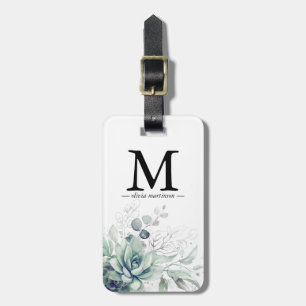 シルバー サボテン グリーン モノグラム luggage tag ラゲッジタグ