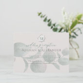 シルバー サージュ ユーカリ ウェディング レセプション 挿入 エンクロージャーカード (スタンド正面)