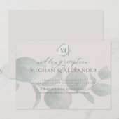 シルバー サージュ ユーカリ ウェディング レセプション 挿入 エンクロージャーカード (正面/裏面)
