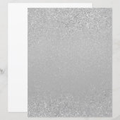 シルバー シマー グリッター ダスト スクラップブッキング ペーパー (正面/裏面)