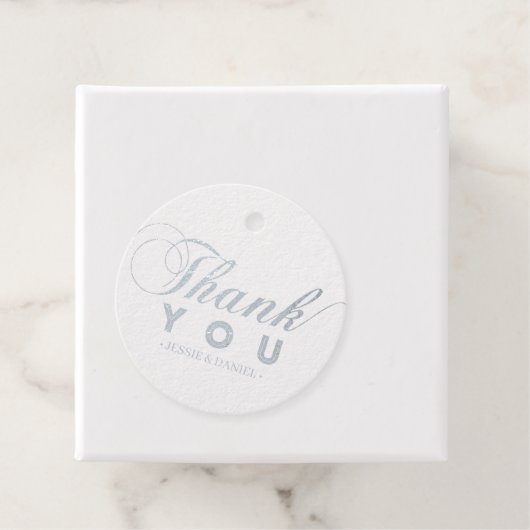 シルバー |シンプルモダンタイポグラフィ フェイバータグ (箱)