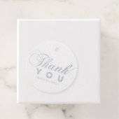 シルバー | シンプル モダン タイポグラフィー ありがとうございます フェイバータグ (箱)