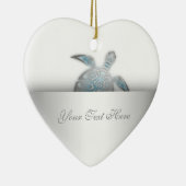 シルバー・シー・タートル動物 セラミックオーナメント (右)