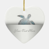 シルバー・シー・タートル動物 セラミックオーナメント (裏面)