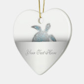 シルバー・シー・タートル動物 セラミックオーナメント (左)